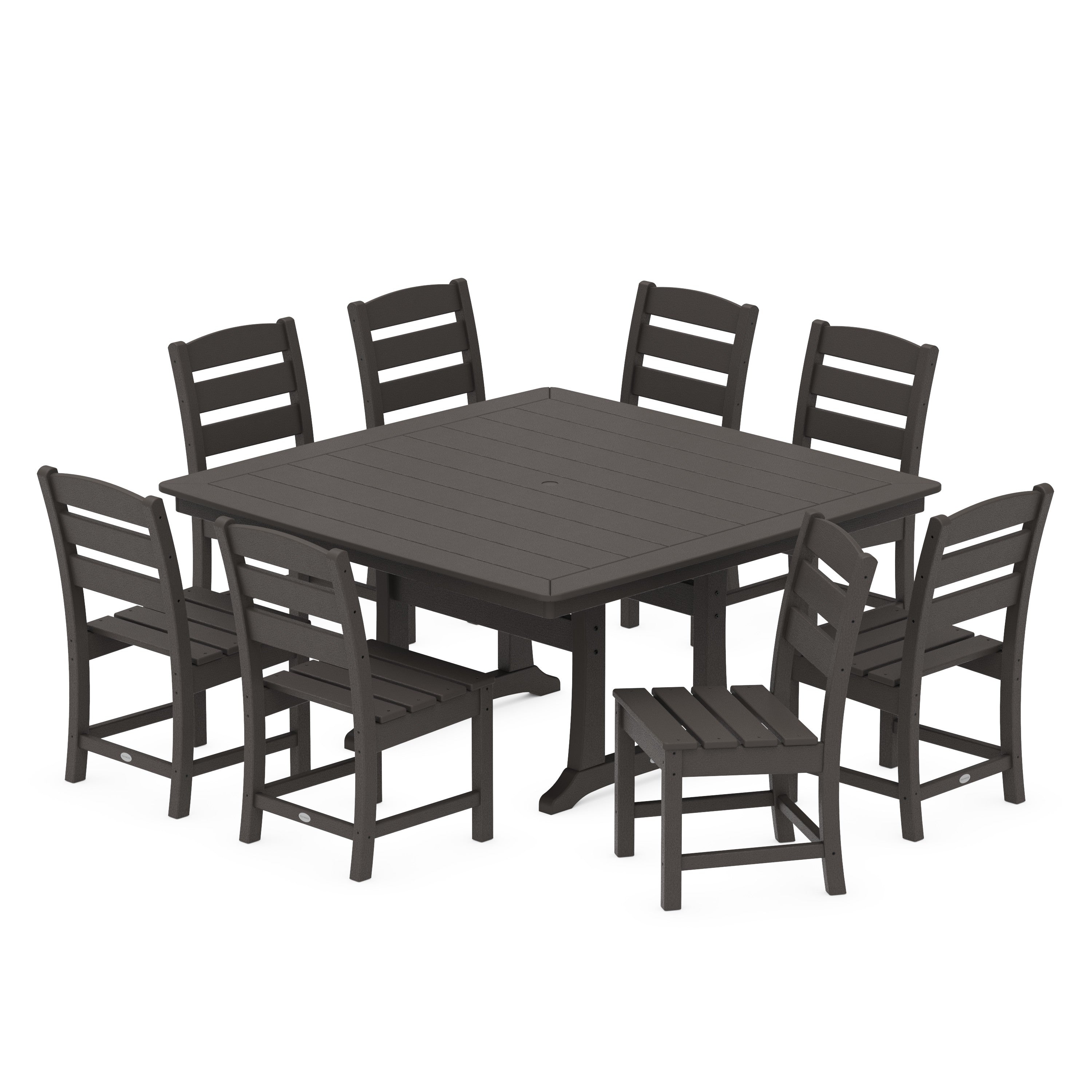 Lakeside 9-Piece Nautical Trestle Dining Set
