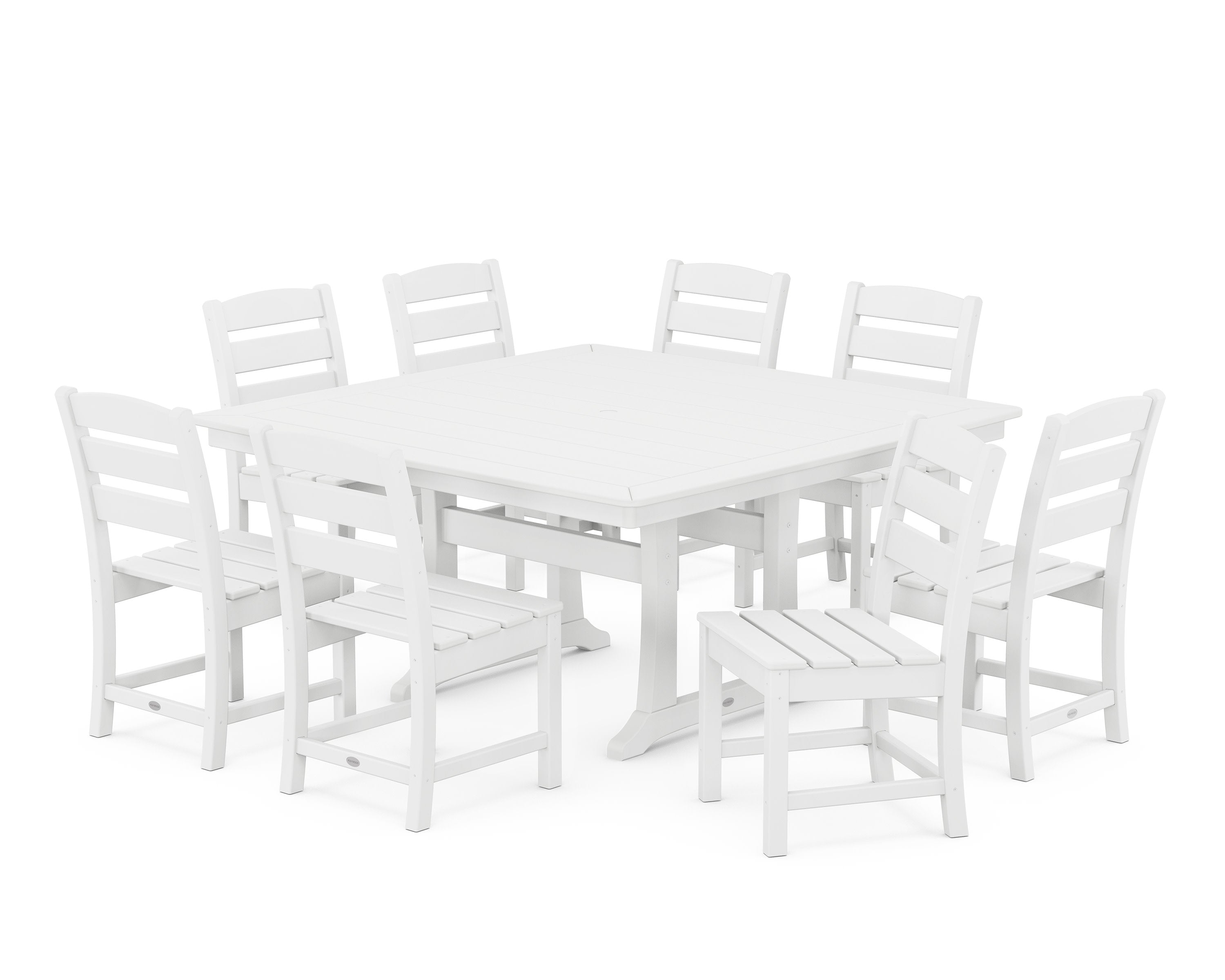 Lakeside 9-Piece Nautical Trestle Dining Set