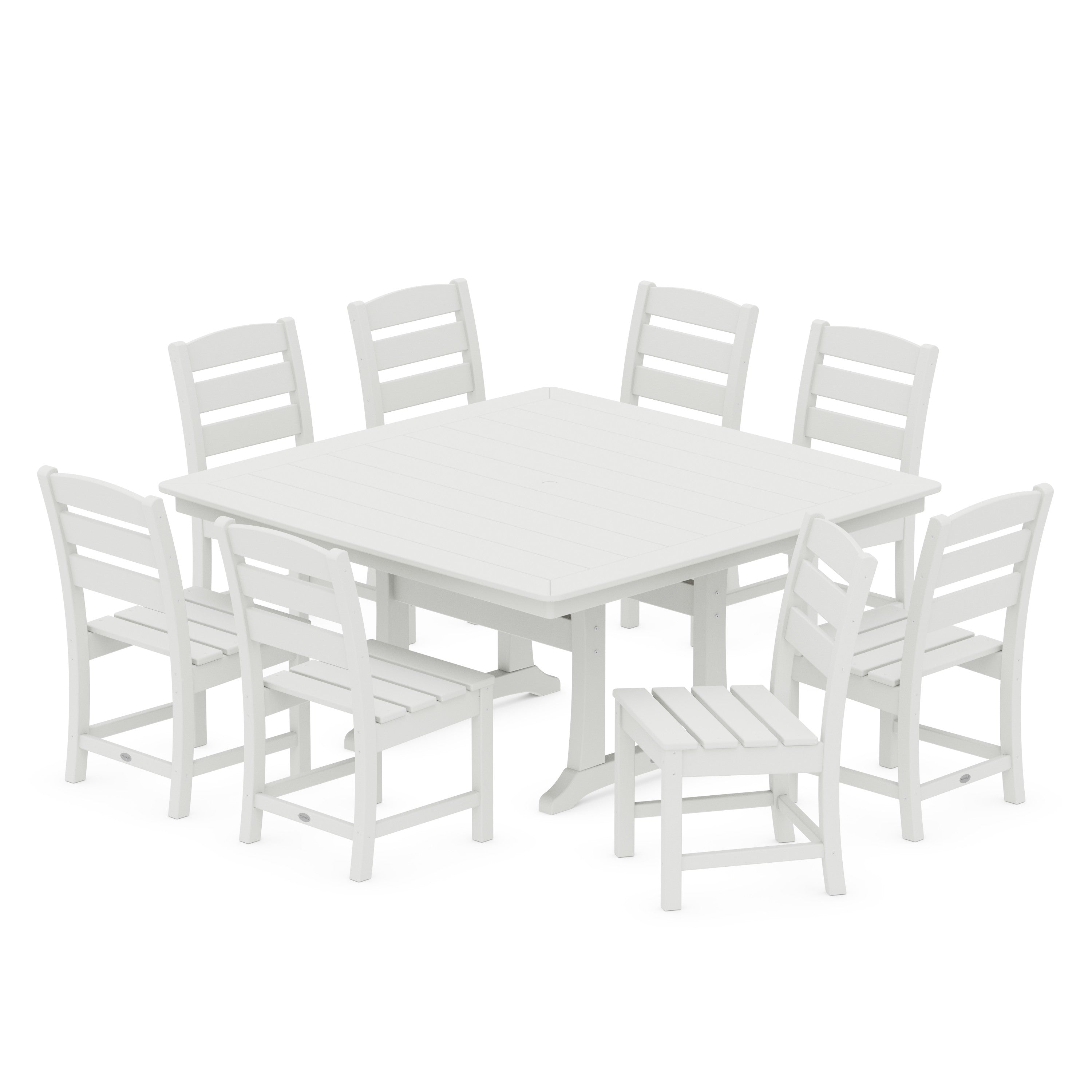 Lakeside 9-Piece Nautical Trestle Dining Set
