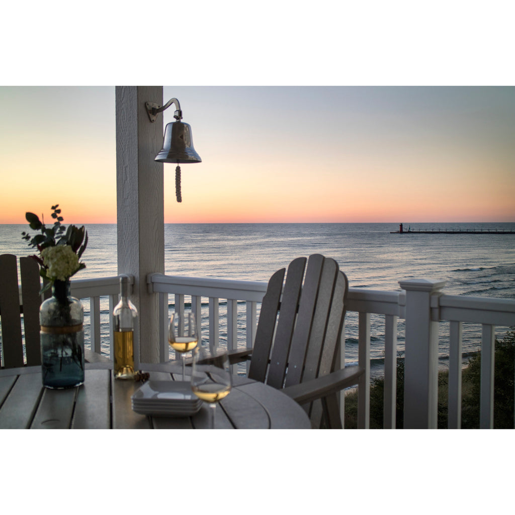 Vineyard Curveback Adirondack 5-Piece Nautical Trestle Dining Set