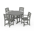 La Casa Café 5-Piece Round Farmhouse Dining Set