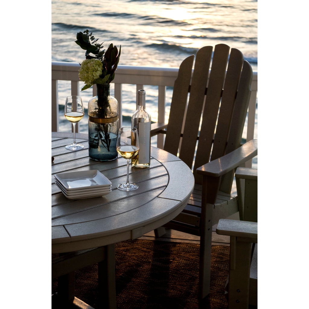 Vineyard Curveback Adirondack 5-Piece Nautical Trestle Dining Set