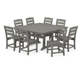 Lakeside 9-Piece Nautical Trestle Dining Set